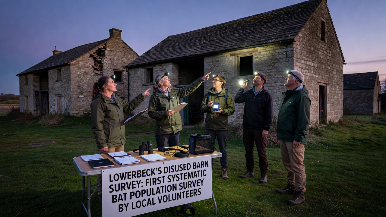 Community Volunteers Begin Systematic Bat Population Survey Across Lowerbeck's Disused Barns